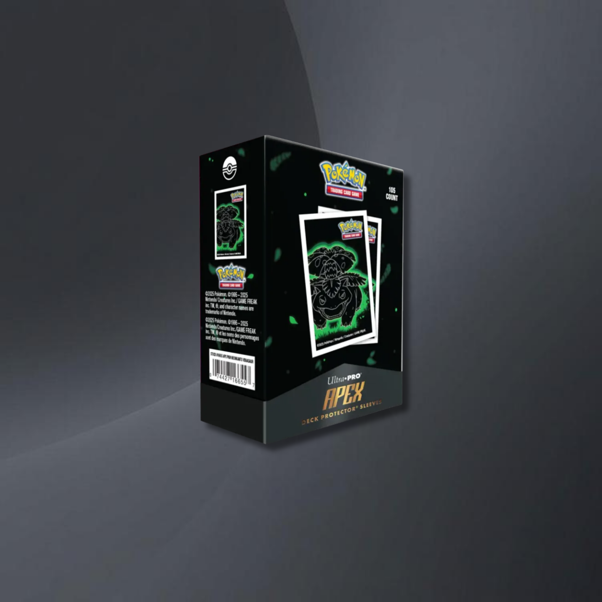 Ultra Pro APEX Deck Protector Sleeves Venusaur Neon Kanto – 105ct Pokémon Kartenhüllen