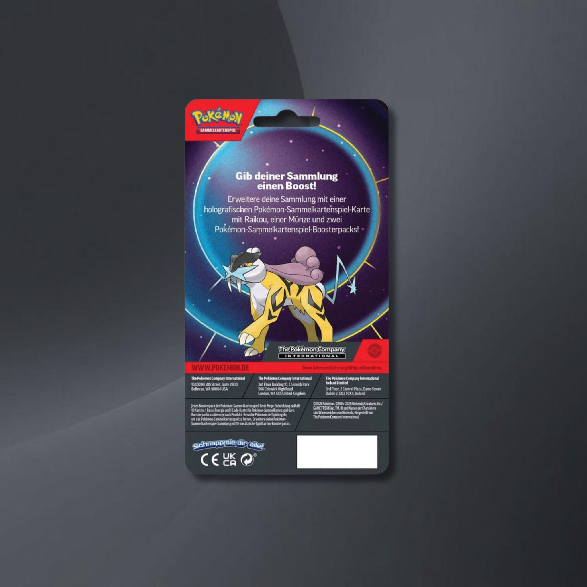 Pokémon Blister Raikou mit 2 Booster Packs