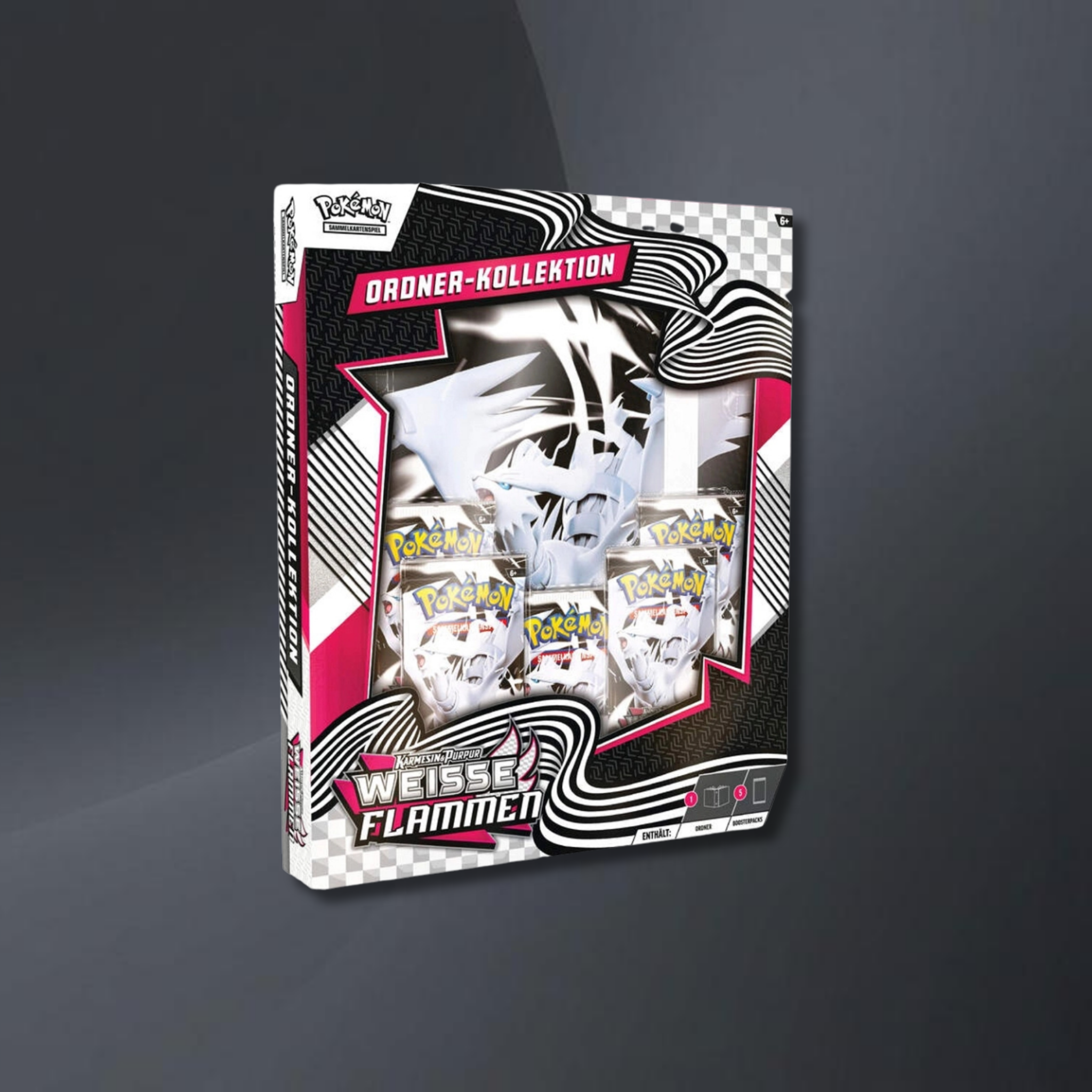 Weiße Flammen Ordner Kollektion