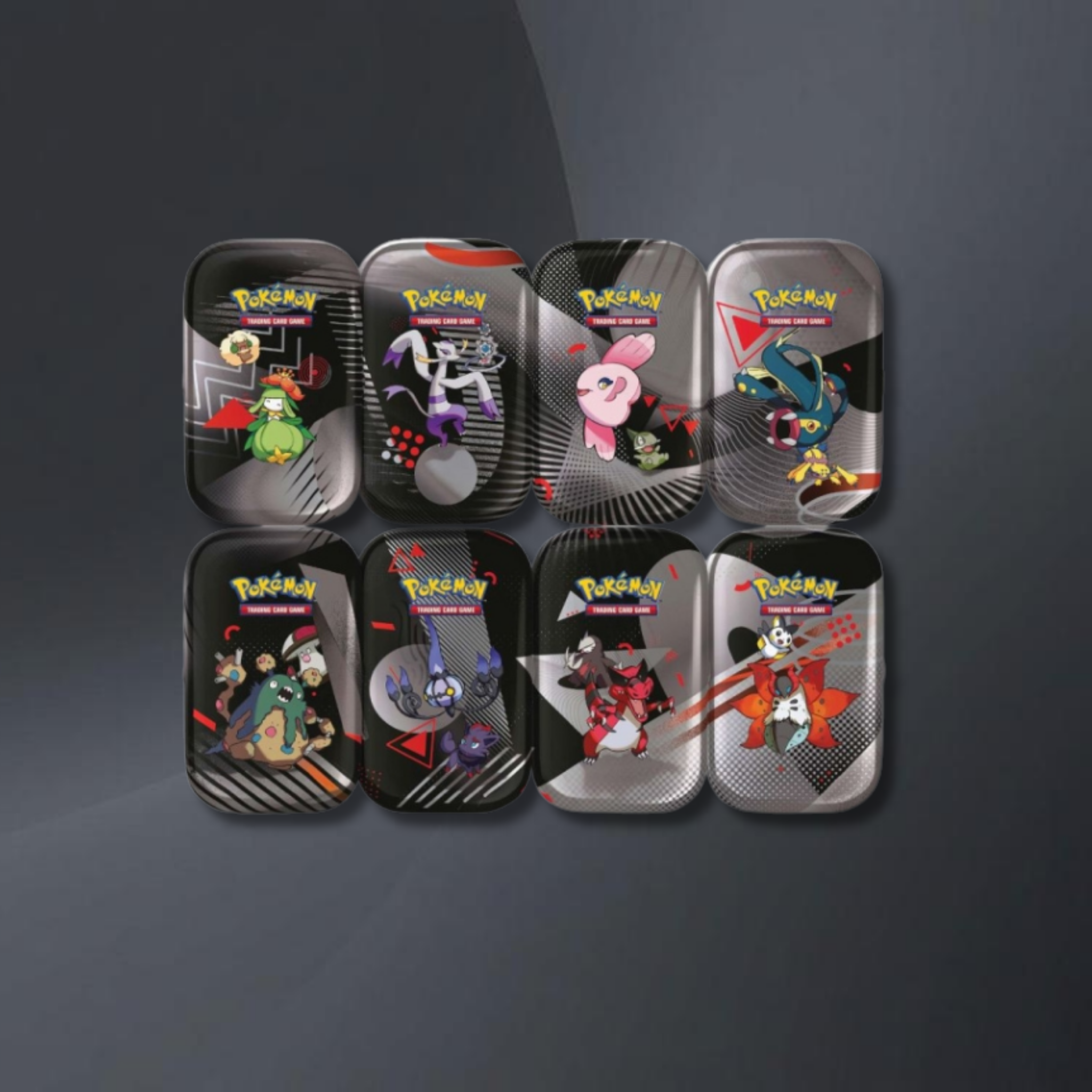 Schwarze Blitze & Weisse Flammen Mini Tin