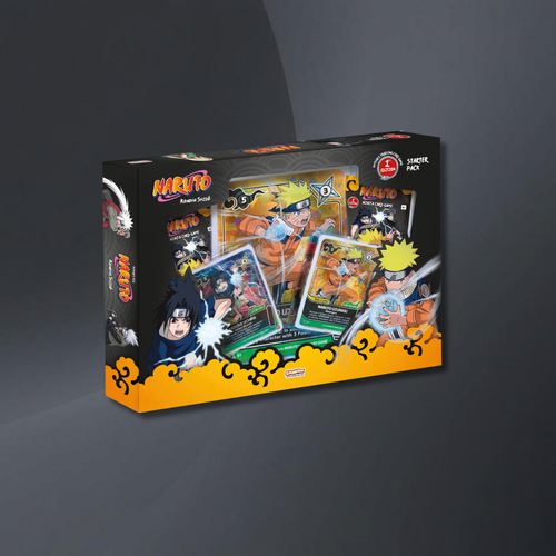 🍥 Naruto Mythos TCG 🍥 - Konoha Shido - Starter Pack Starter Pack  Englisch - Chance auf 1 legendäre Karte mit 22-karätiger Goldauflage - 1. Edition